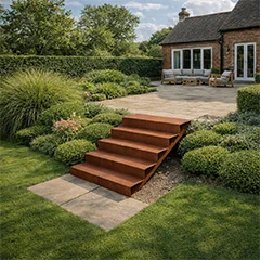 Garden stairs for a safe transition between different levels in the garden
